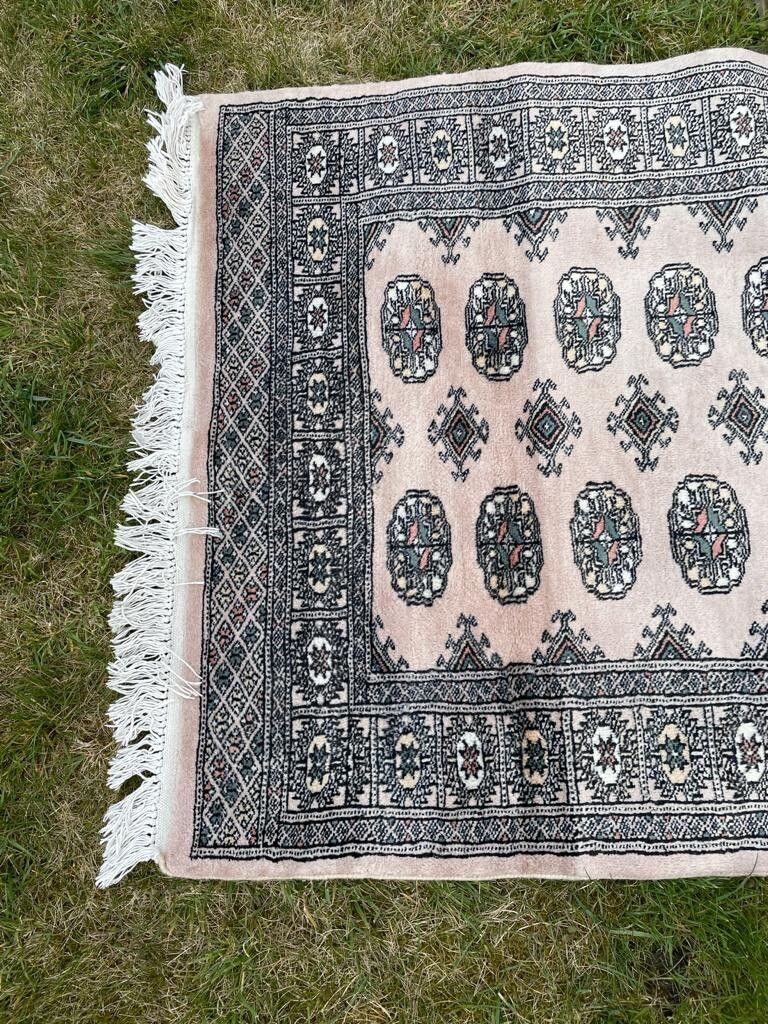 Vintage Antique Genuine Eastern Hand Knotted Wool Rug 171cm By 93cm photo for sale
