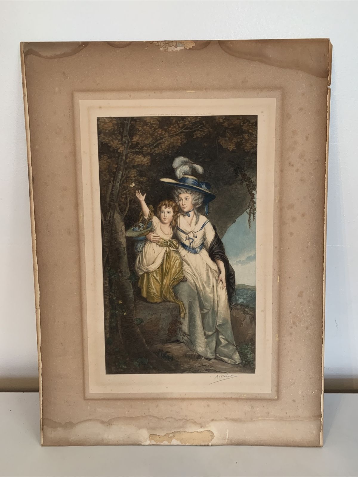 Henry Graves & Co Moglia & Co Paris Mezzotint  Signed By Artist photo vinterior