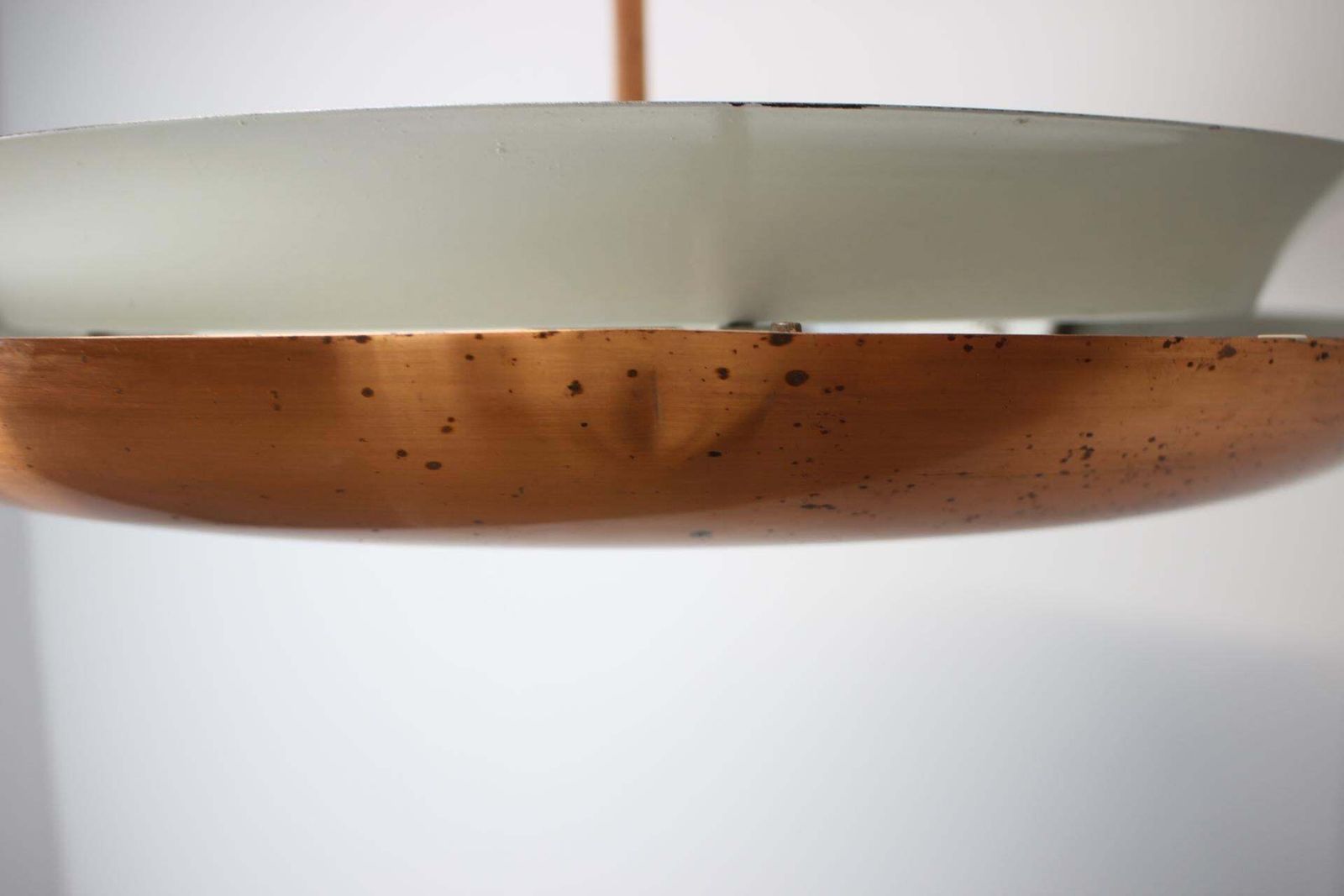 Bauhaus Copper Chandelier Ufo By Josef Hurka, Czechoslovakia, 1930s photo 738.0