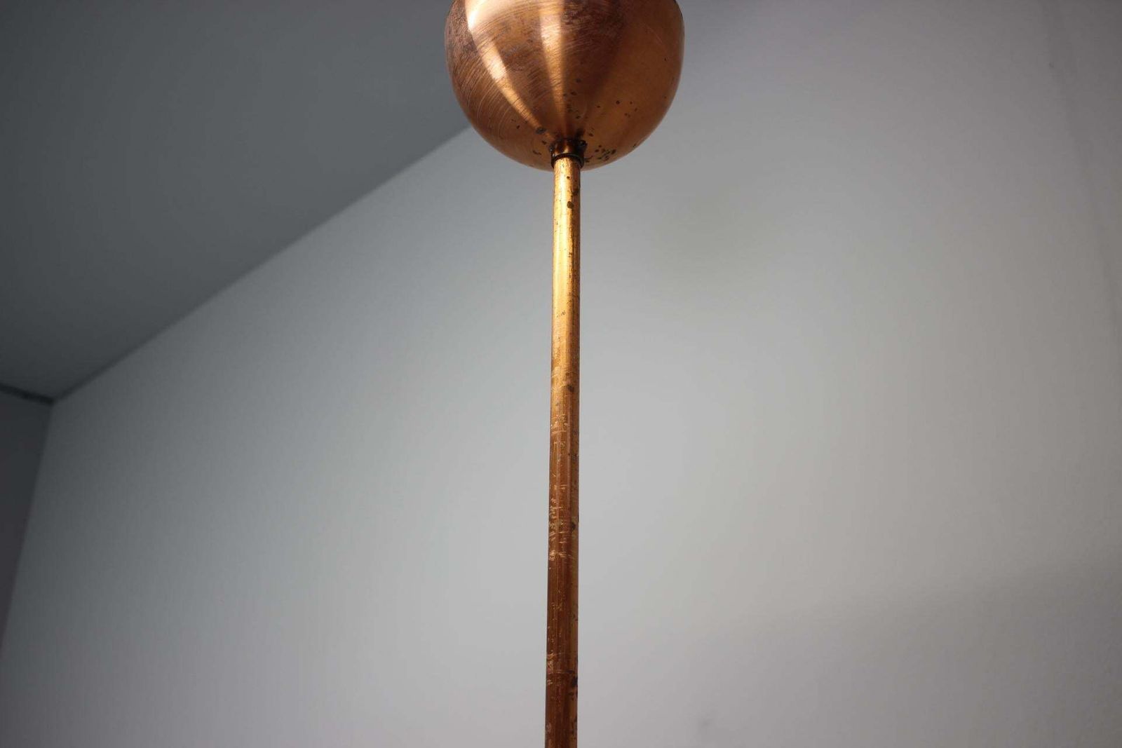 Bauhaus Copper Chandelier Ufo By Josef Hurka, Czechoslovakia, 1930s photo buy