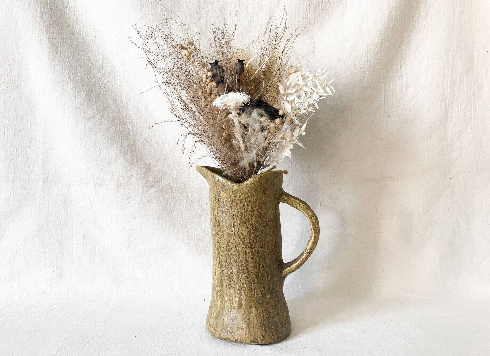 Killer Handmade Pottery Pitcher. Earthenware Irregular Water Jug. Primitive Pottery Carafe. Rustic Ceramic Tableware, Drinkware, Homeware.