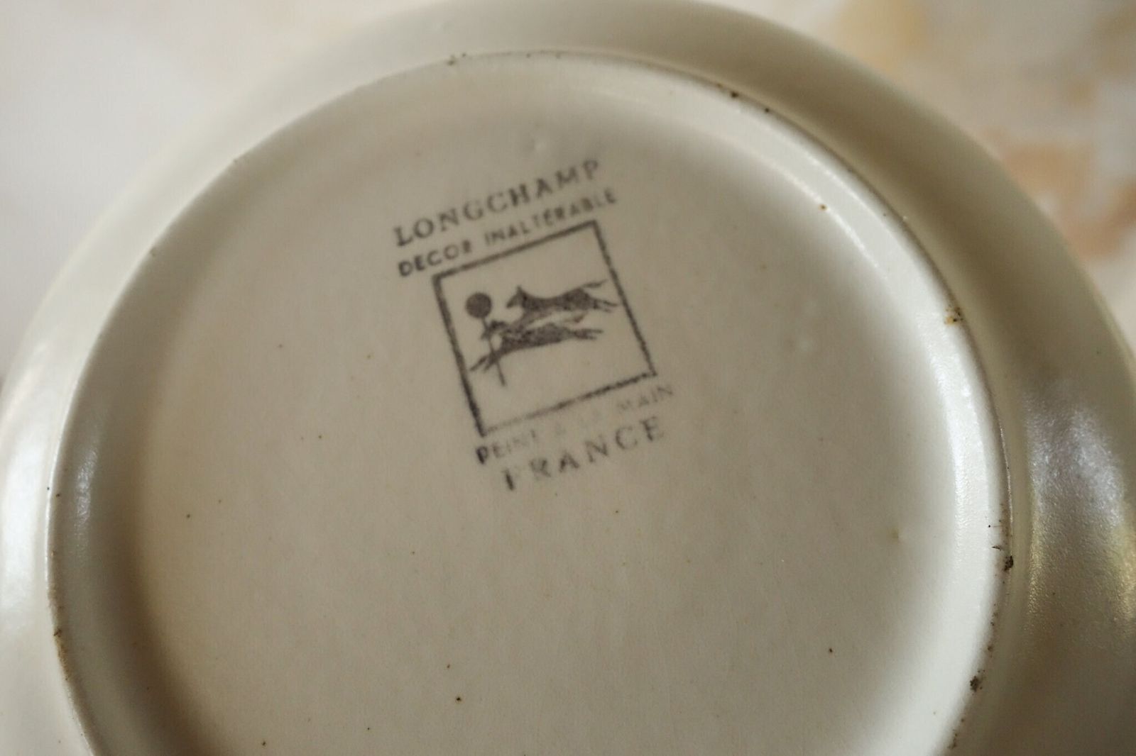 Vintage French Ceramic Hollow Plates. photo vintage
