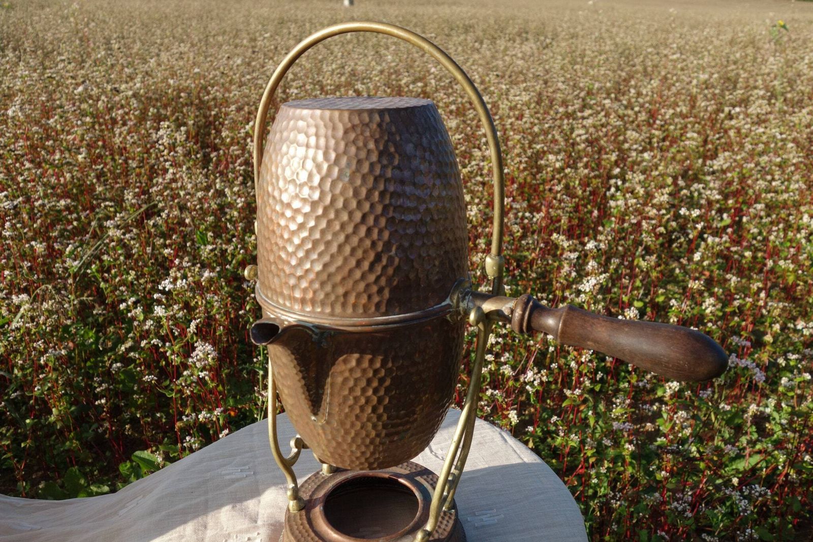 Antique Copper Coffee Brewer photo for sale
