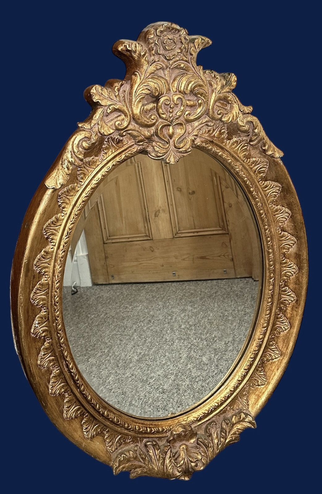 Ornate Rococo Louie Style Gold Mirror Wall Bevelled Mirror 94cm By 64cm photo furniture