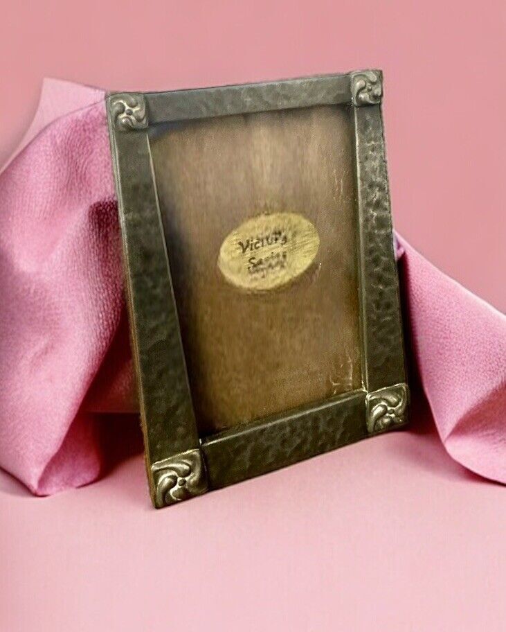 Original Antique Art Nouveau Pewter Photo Frame   Antique 15cm By 11.5cm