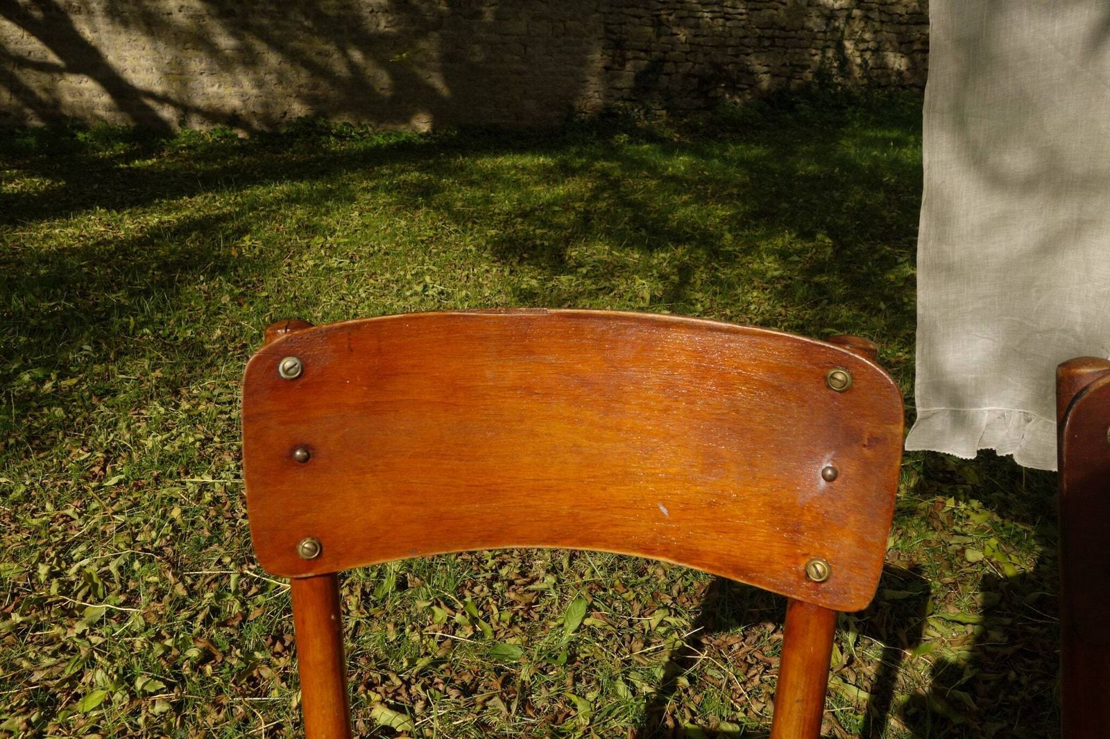 Mid Century Modern Wooden Chair Duo   Contemporary Walnut Dining Chairs photo Furniture