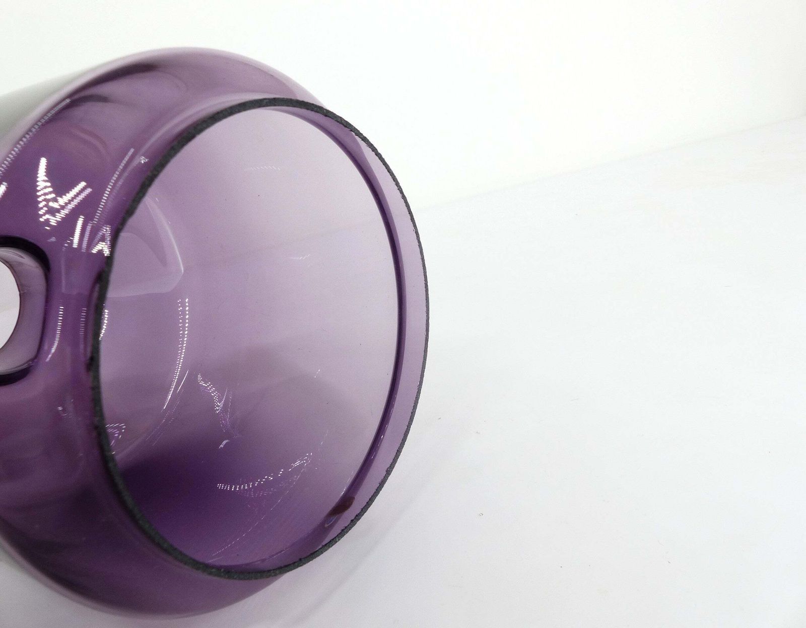 Hans Agne Jakobsson Scandinavian Lamp Brass And Purple Glass B 102 photo buy