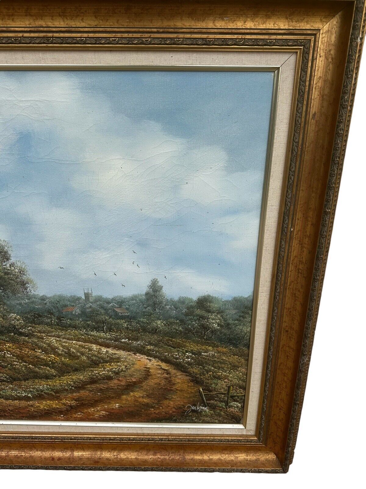 Mid Century R. H. Jenkins Oil On Canvas   Landscape Scene  110cm photo 225.0