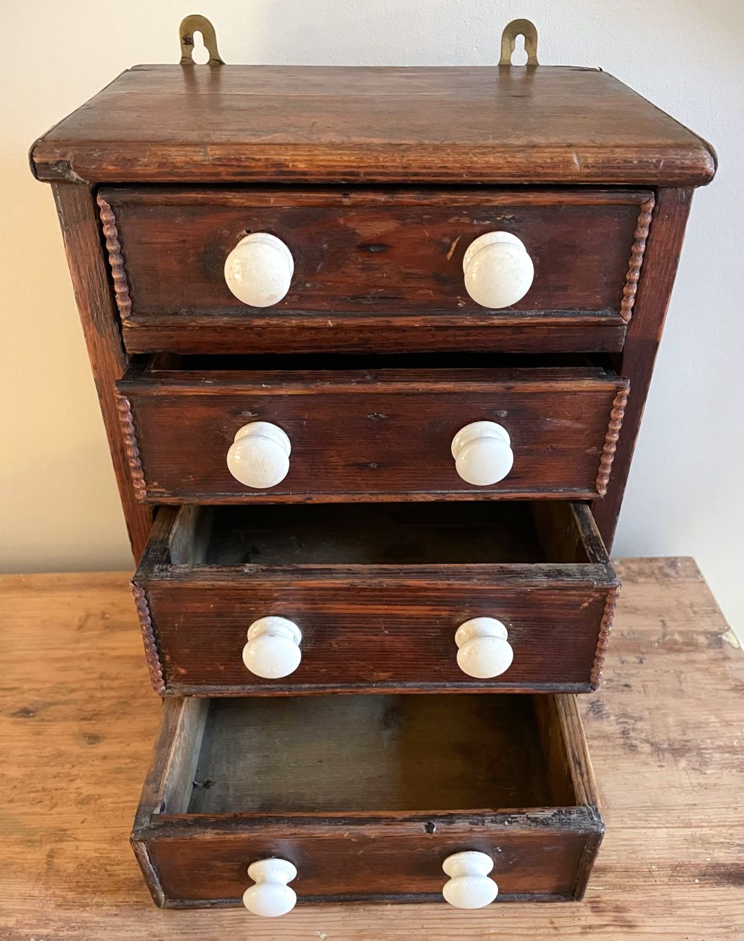 Miniature Antique Pine Apprentice Piece Set Of Drawers photo furniture
