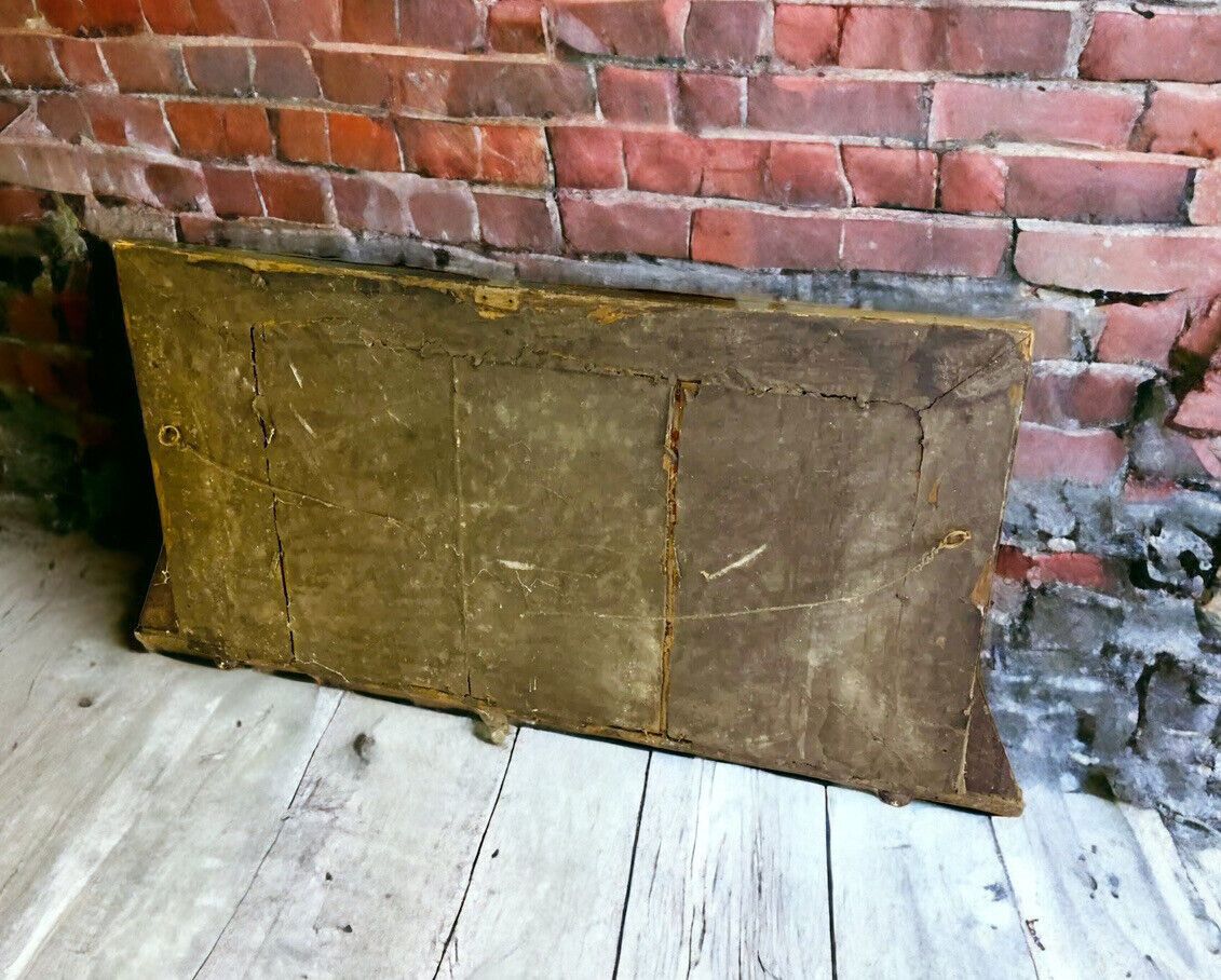 Stunning Original Art Deco Oak Overmantel Fireplace Mirror￼ 97 By 50cm photo furniture