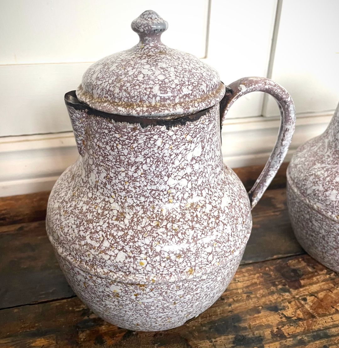 Set Of 3 French Enamel Coffee Pots photo furniture