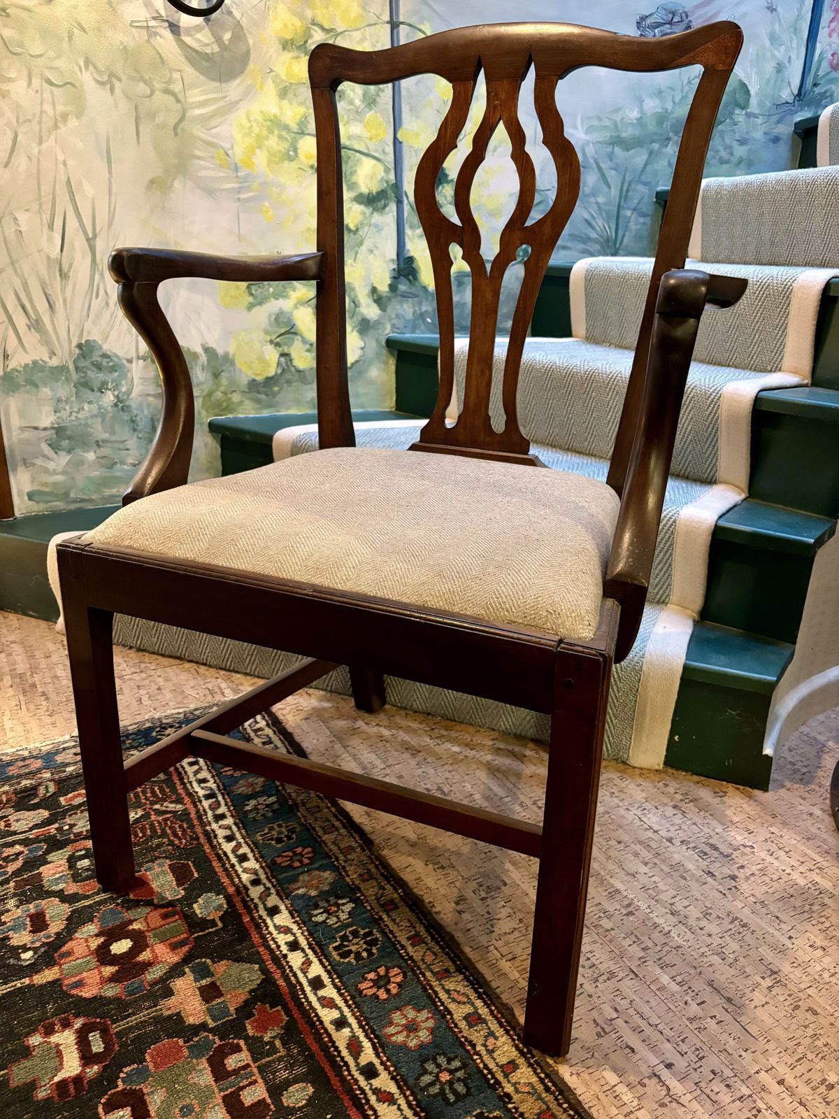 Fine Georgian Cuban Mahogany Carver photo for sale