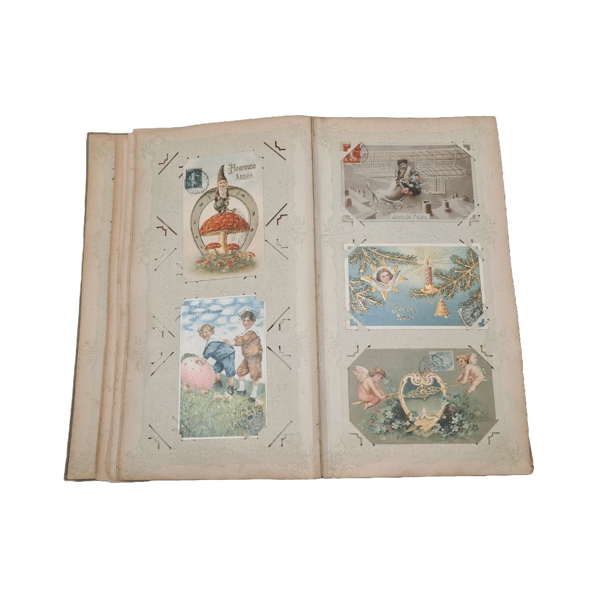 photo vinterior French Art Nouveau Postcard Album, Early 1900s