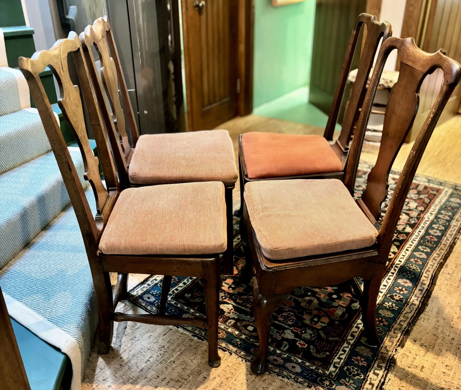 Four 18th Century Oak, Elm And Fruitwood Standard Dining Chairs photo furniture