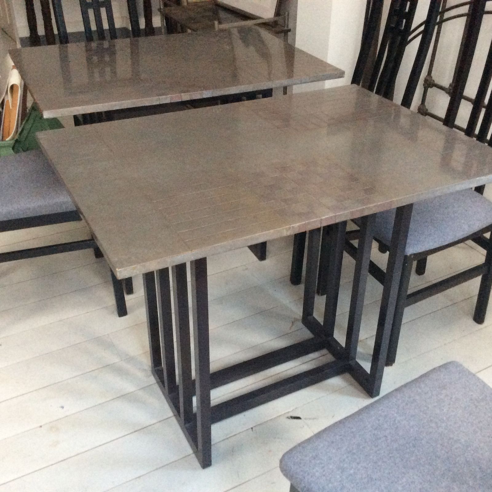 Pair Of Handmade Lacquered Josef Hoffmann Style Tables photo vinterior