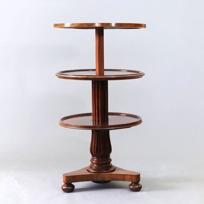 William IV Metamorphic Mahogany Coffee Table Or Three Tier Dumbwaiter, 1835 photo for sale