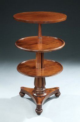 photo furniture William IV Metamorphic Mahogany Coffee Table Or Three Tier Dumbwaiter, 1835