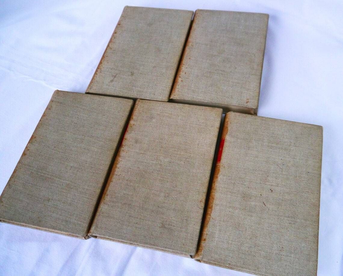 Vintage Set Of 5 French Novels Set Of Alexandre Dumas Books Early 1900's French Novels photo buy