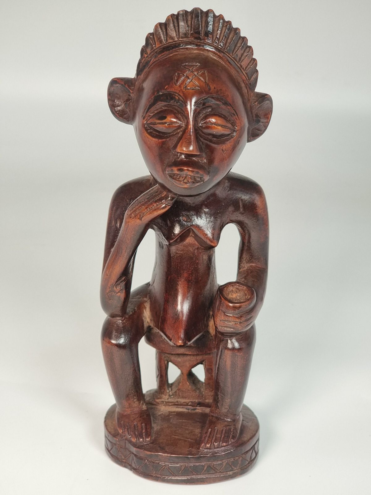 African Angola Tribal Fertility Hardwood Figure Circa 1930 photo furniture