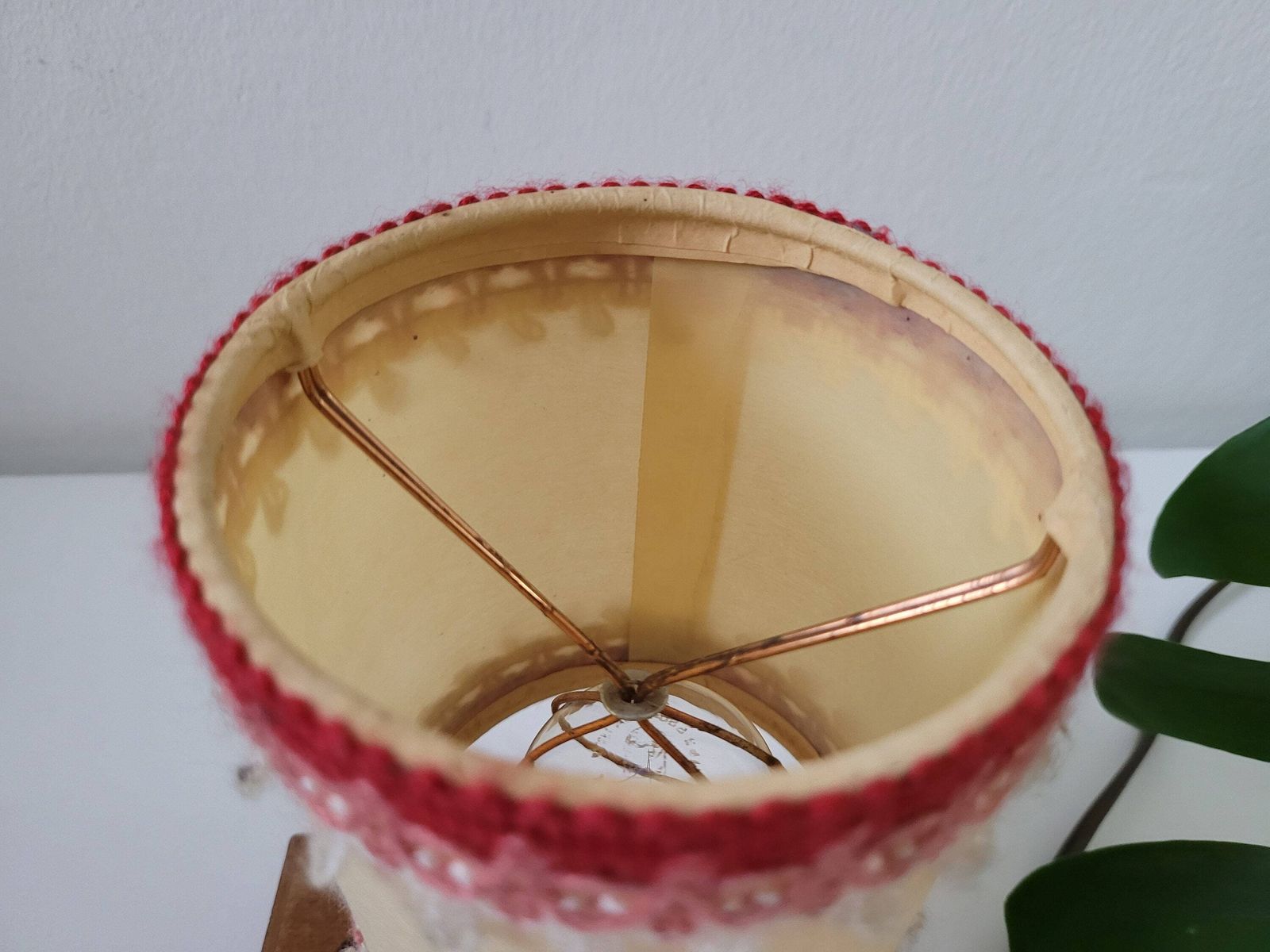 Vintage Bedside Lamp, Vintage Table Lamp, Red Table Lamp, Retro Sconce Lamp, Night Light, Nightstand Lamp, 60's Lamp photo Lighting