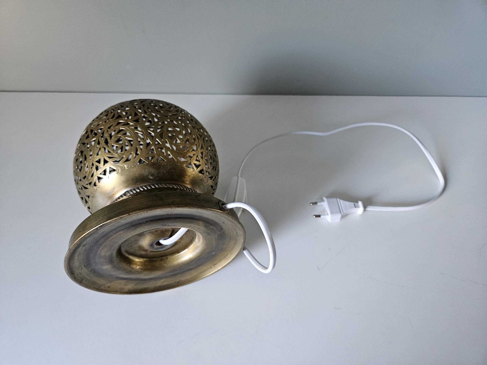 Vintage Table Lamp, Bedside Lamp, Brass Lamp, Desk Lamp, Nightstand Light, Night Light, Romantic Lamp, Golden Lamp, Magic Ball photo buy