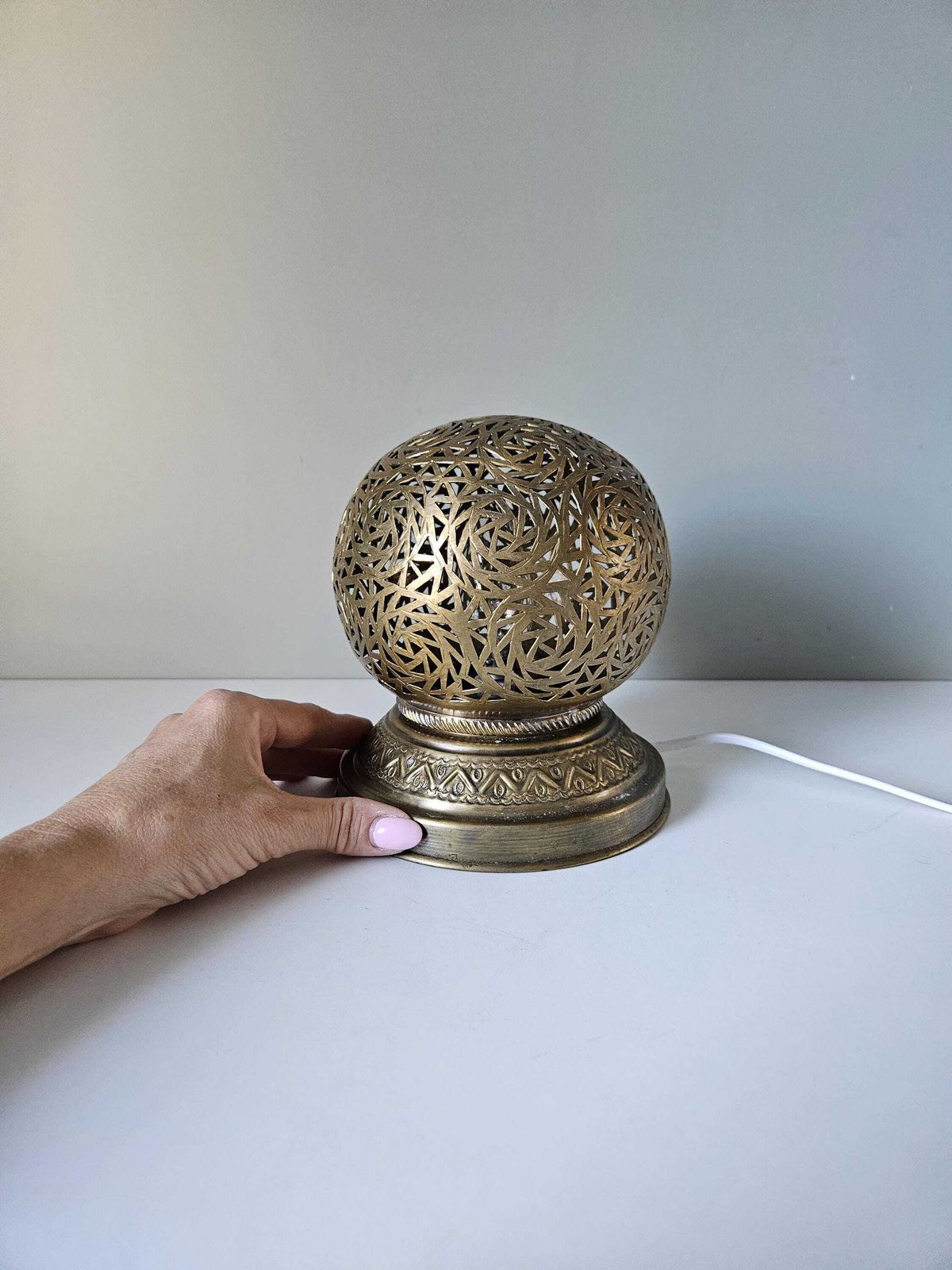 photo furniture Vintage Table Lamp, Bedside Lamp, Brass Lamp, Desk Lamp, Nightstand Light, Night Light, Romantic Lamp, Golden Lamp, Magic Ball