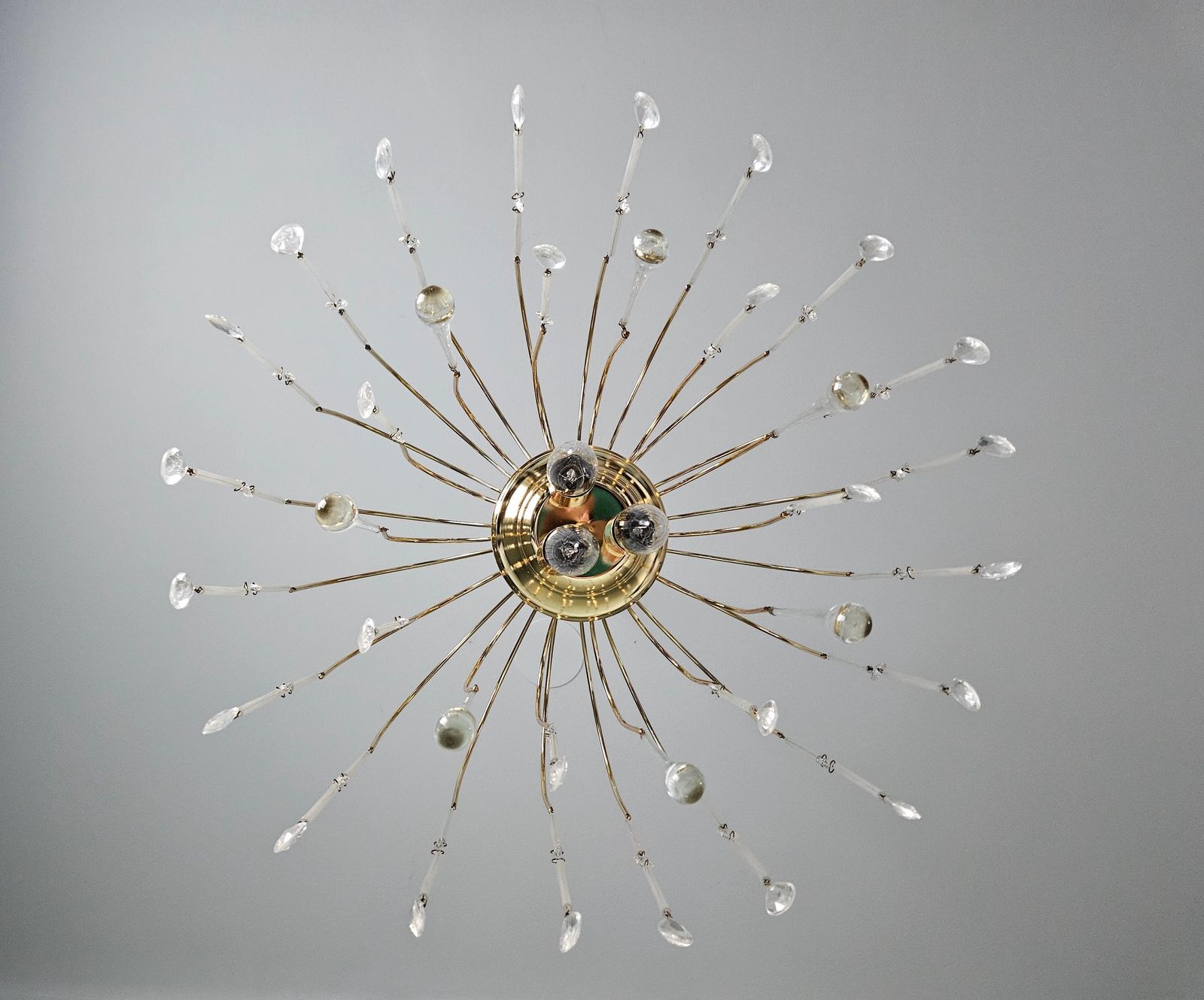 photo furniture Vintage Crystal Murano Glass Ceiling Light, Mid Century Paolo Venini Waterfall Chandelier, Teardrops Crystal Chandelier, Pendant Lamp