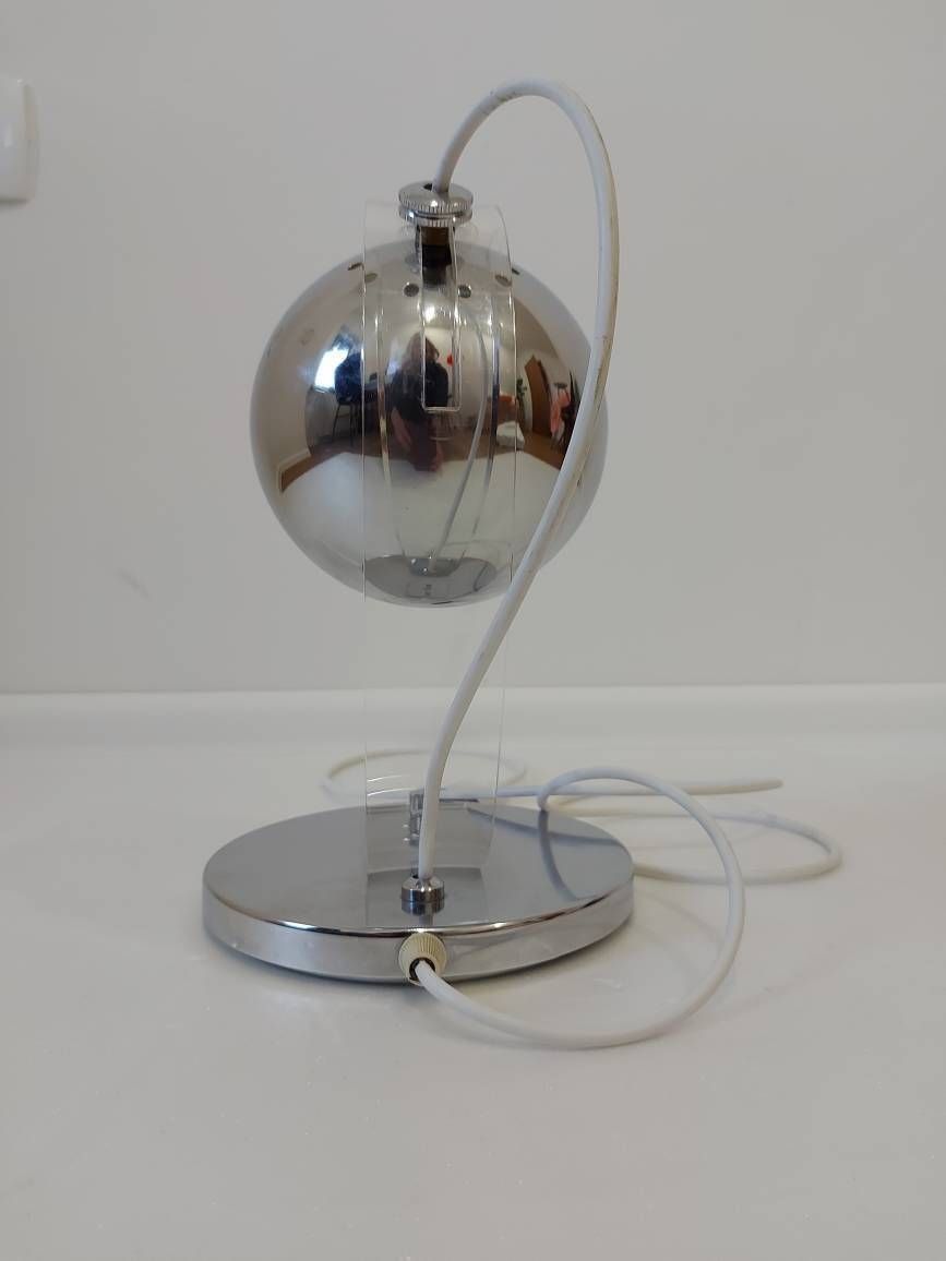 Set Of 2 Vintage Guzzini Table Lamps / Mid Century Desk Lamp / Space Age Lamp / Meblo For Guzzini Lamp / Bedside Lamp / Eyeball Lamp