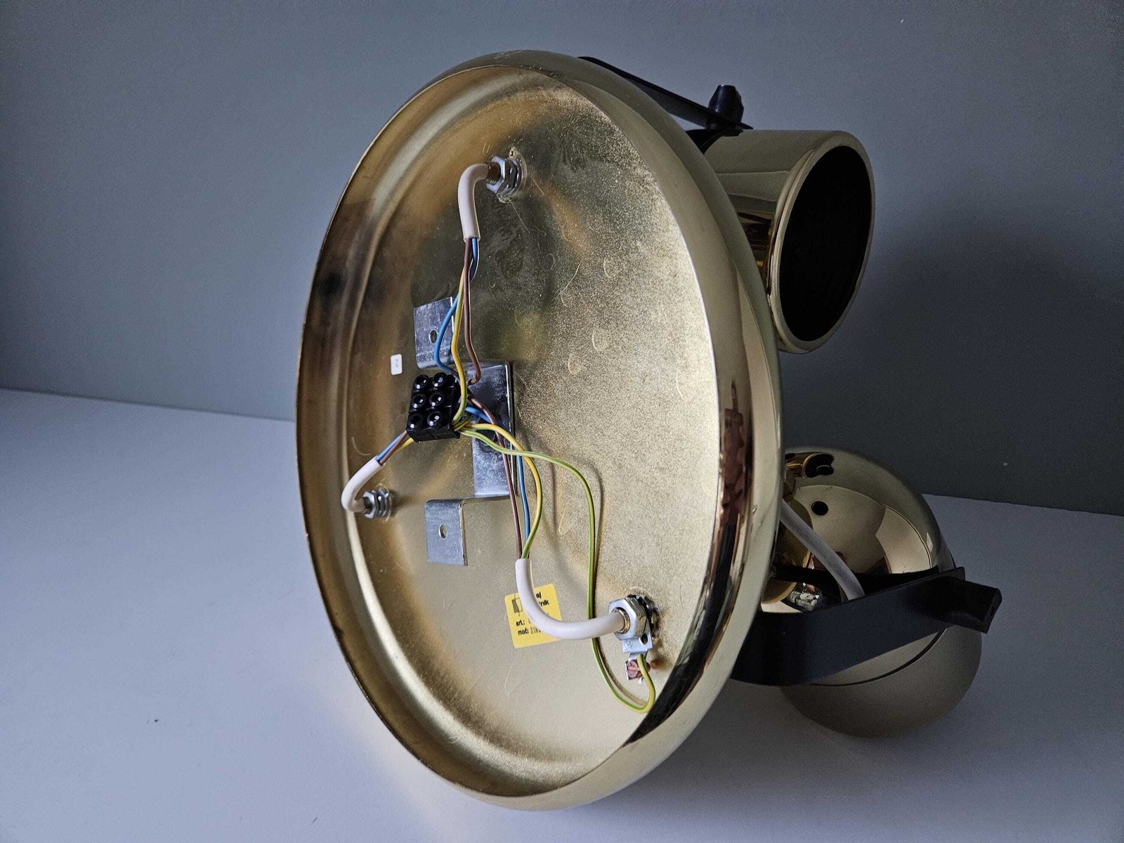 photo furniture Mid Century Modern / Vintage Chrome Flush Mount Ceiling Lights / Yugoslavia 70's / Golden Light Fixture / Spotlights / Spot Lights