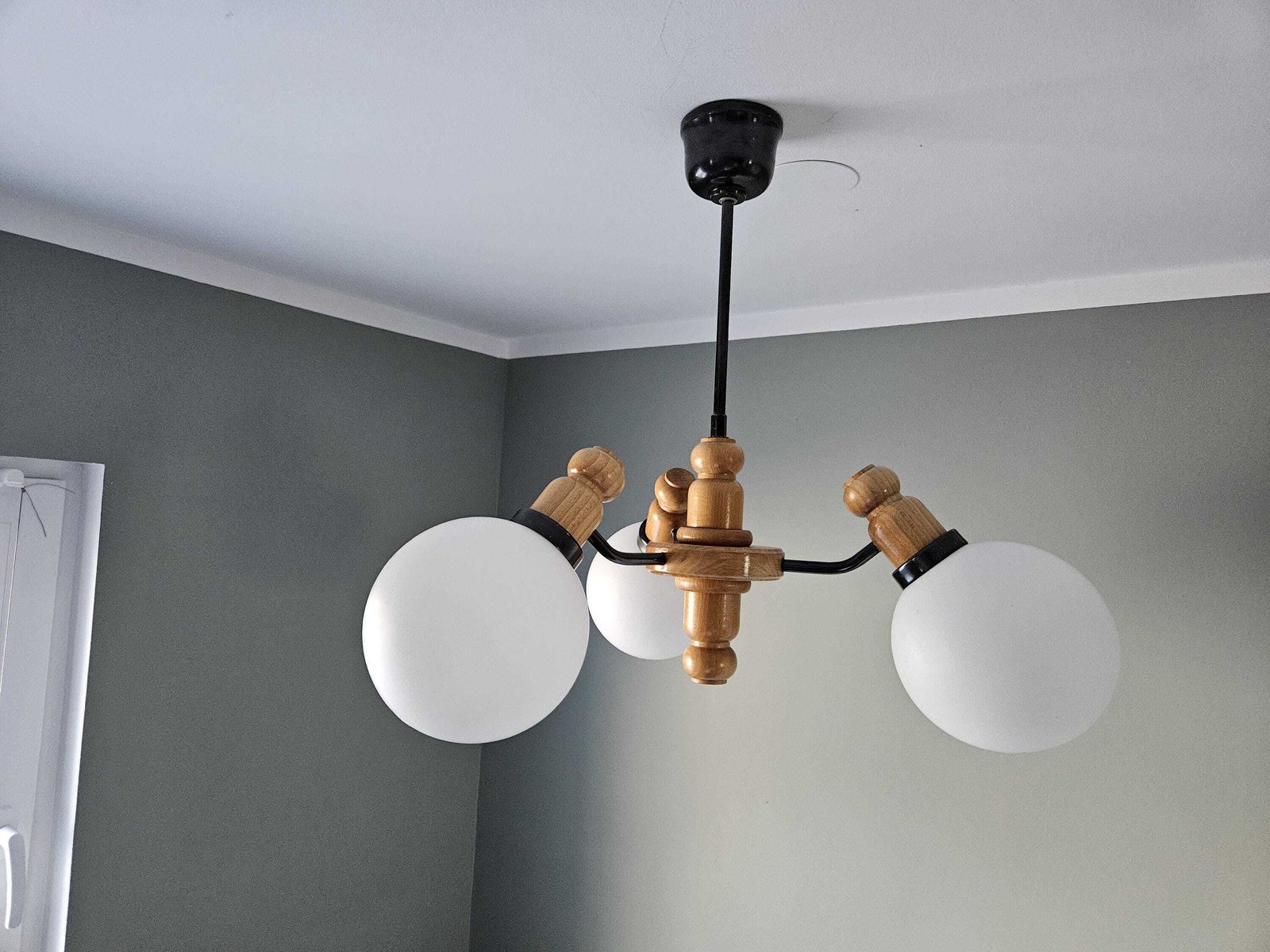 Mid Century Sputnik Chandelier / Pendant Molecule Lamp / Glass Globe Atomic Ceiling Lamp / Space Age Light / Vintage Hanging Light Fixture photo Lighting