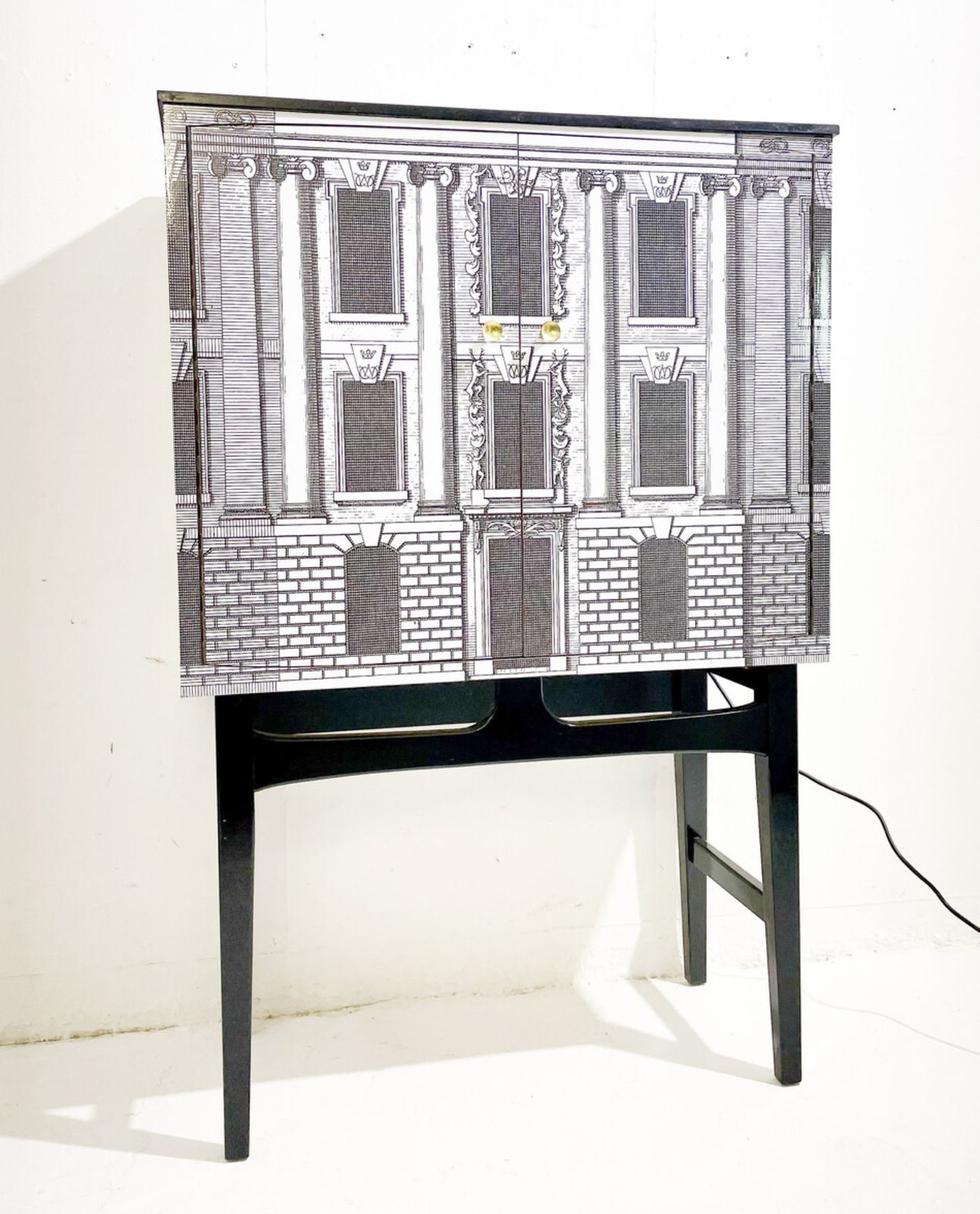 Vintage Fornasetti Style Drinks Cabinet Italian photo 1850.0