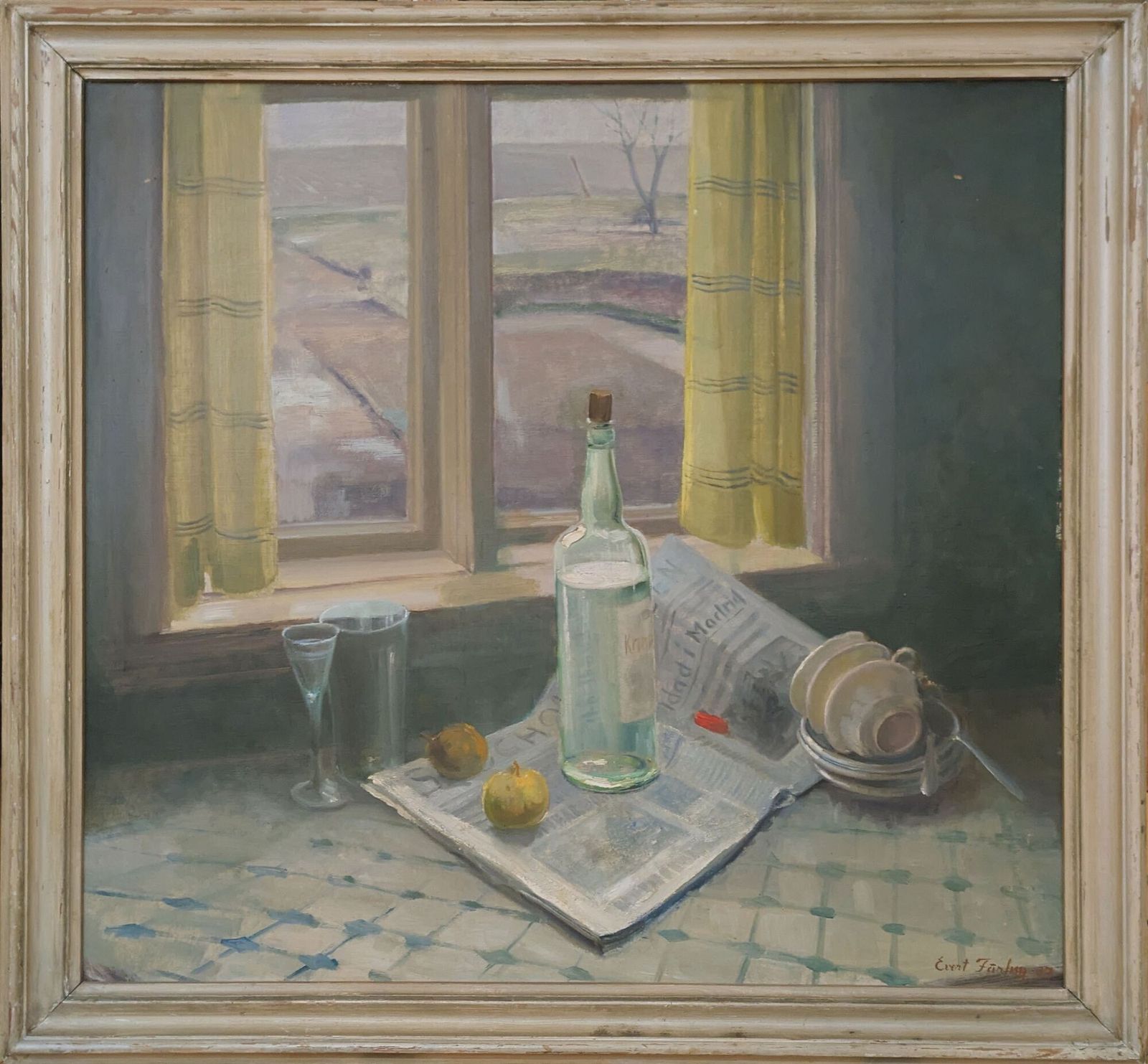 20th Century Swedish School 'Still Life By A Window'