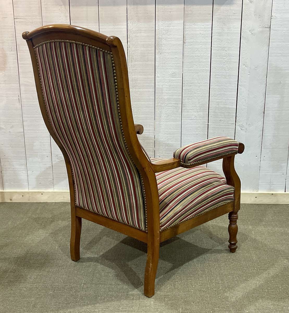 Late 19th Century Voltaire Armchair In Cherry Wood photo for sale