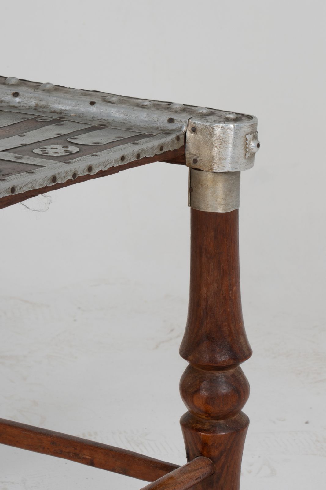 Chair With Hammered Metal Decoration, Twentieth Century photo vinterior