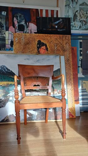 photo vinterior Anglo Indian Caned Early 20th Century Armchair