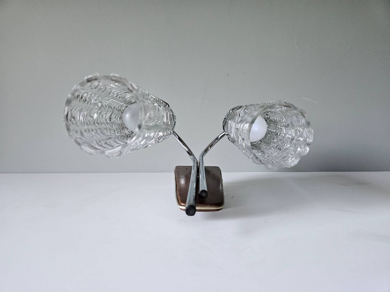 Vintage Double Wall Lamp, Mid Century Wall Light, Bedside Lamp, Vintage Wall Sconce, Yugoslavia 60's photo 81.0