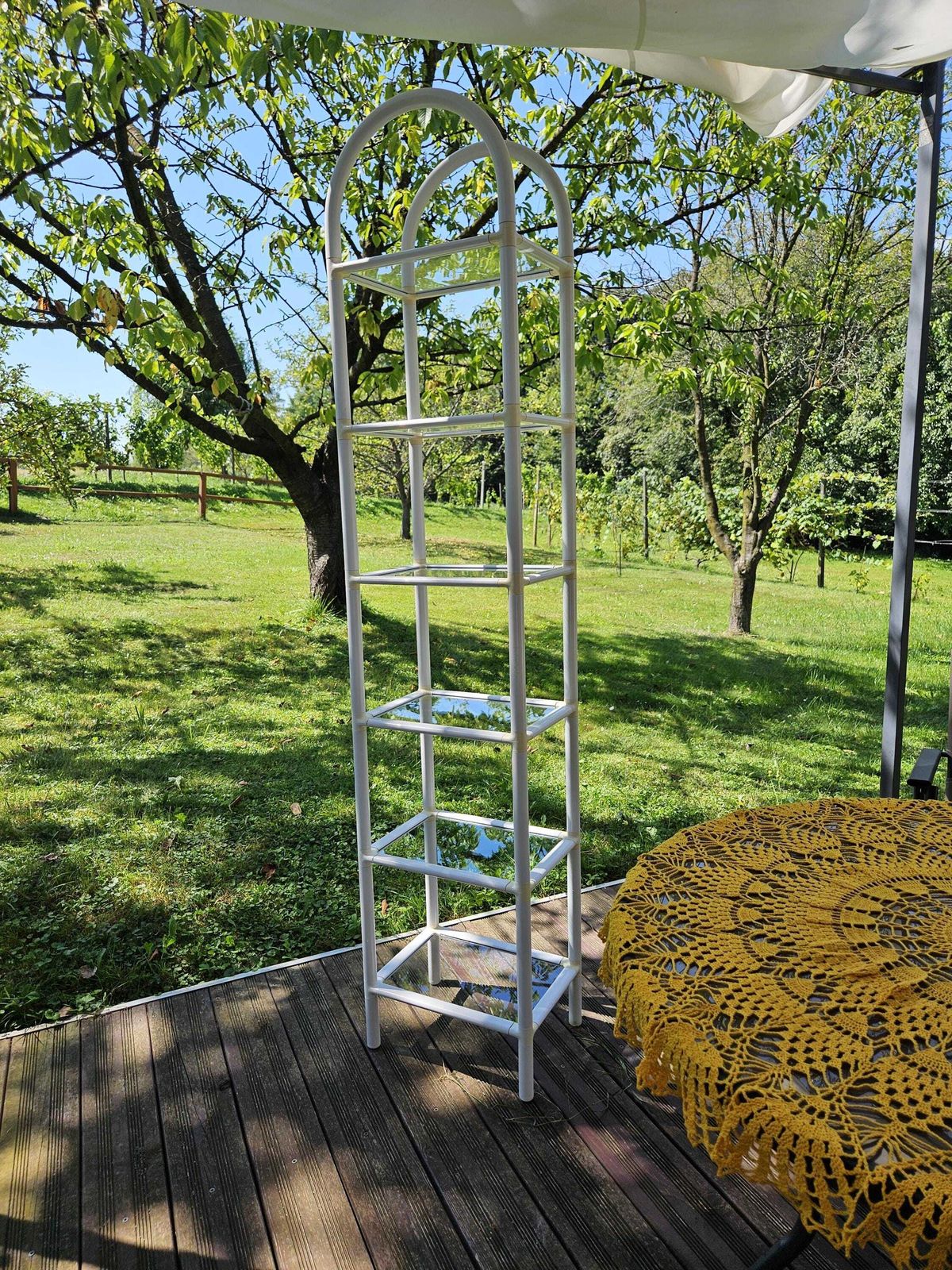 Vintage Shelving Rack, 80's Vintage Furniture, Plastic Shelving, Plastic Rack, Space Age Shelf Display, Plastic Shelves, Six Shelf photo furniture