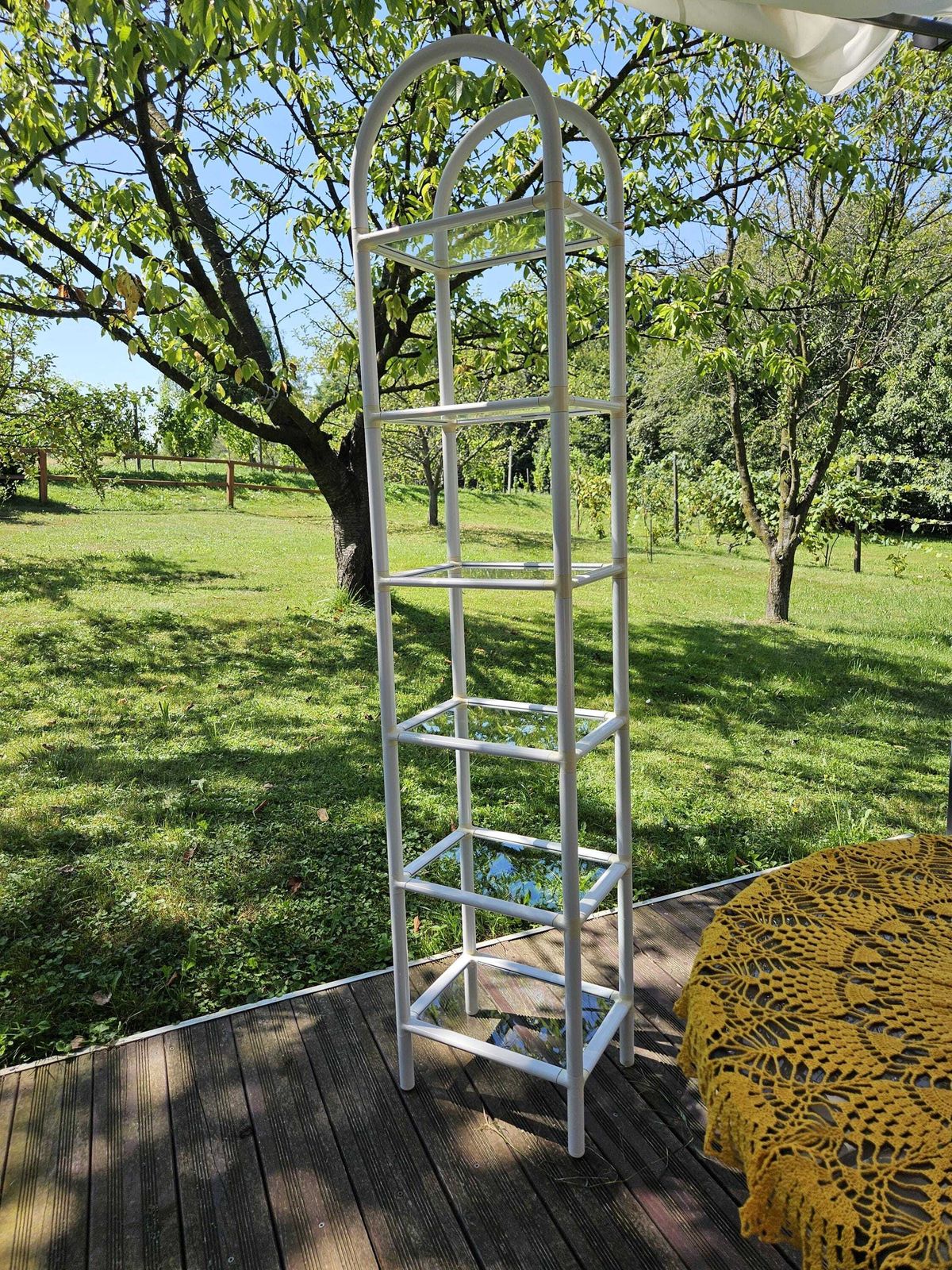 Vintage Shelving Rack, 80's Vintage Furniture, Plastic Shelving, Plastic Rack, Space Age Shelf Display, Plastic Shelves, Six Shelf photo Furniture
