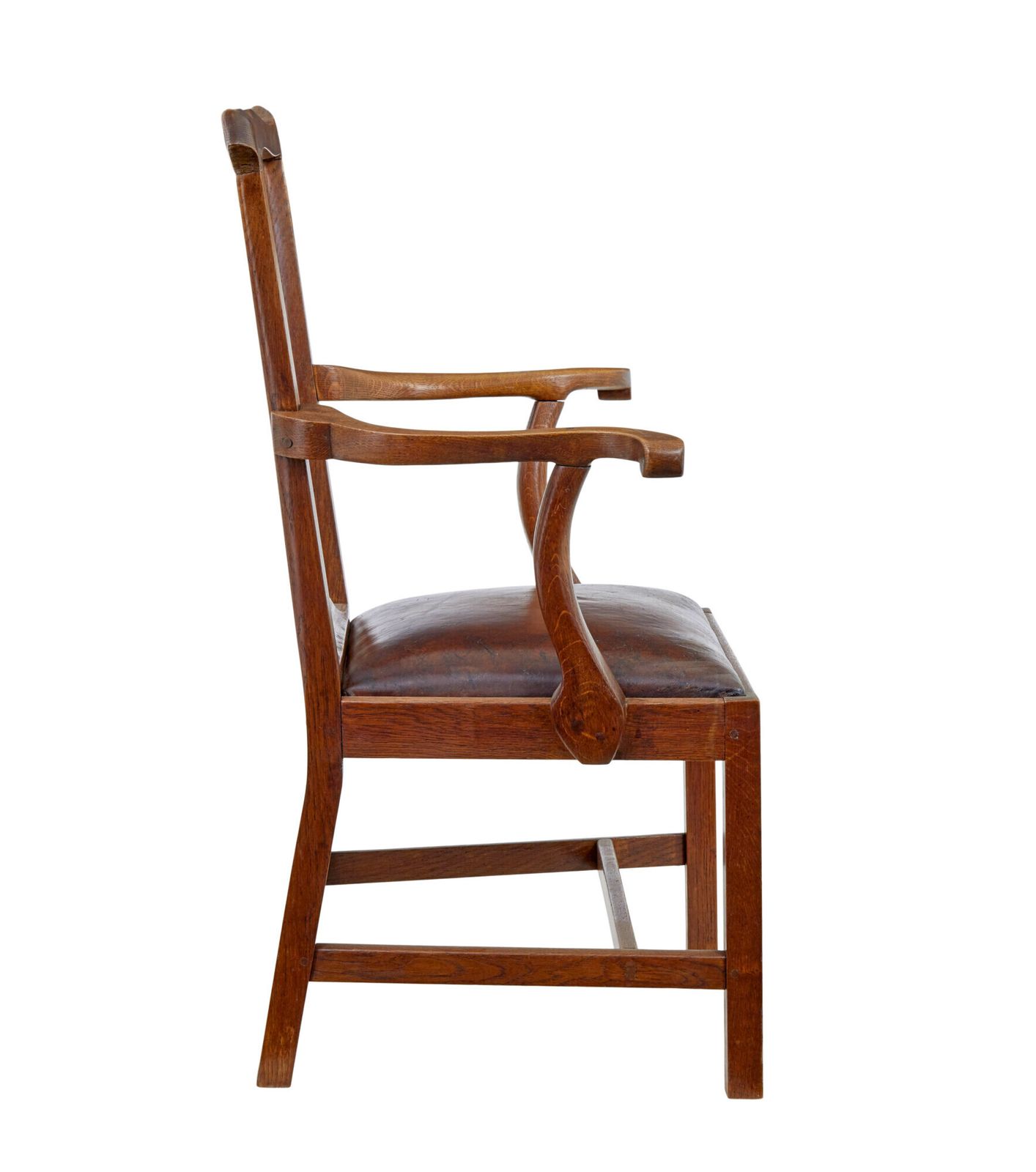 19th Century Shepherds Crook Oak Armchair photo vinterior