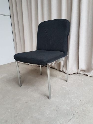 photo furniture Vtg Mid Century Modernist Chrome Single Desk Dining Side Chair R767