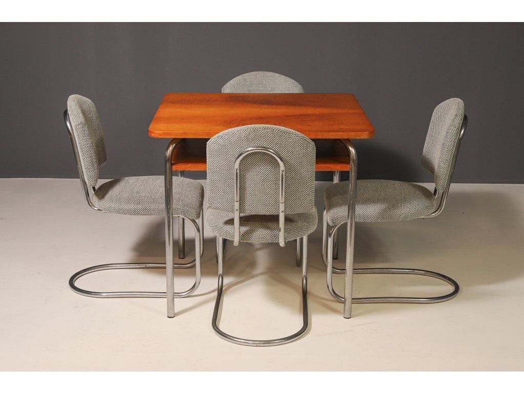 Tsjechisch Functionalistisch Eetkamerset Van Robert Slezák, Jaren 1940 photo furniture