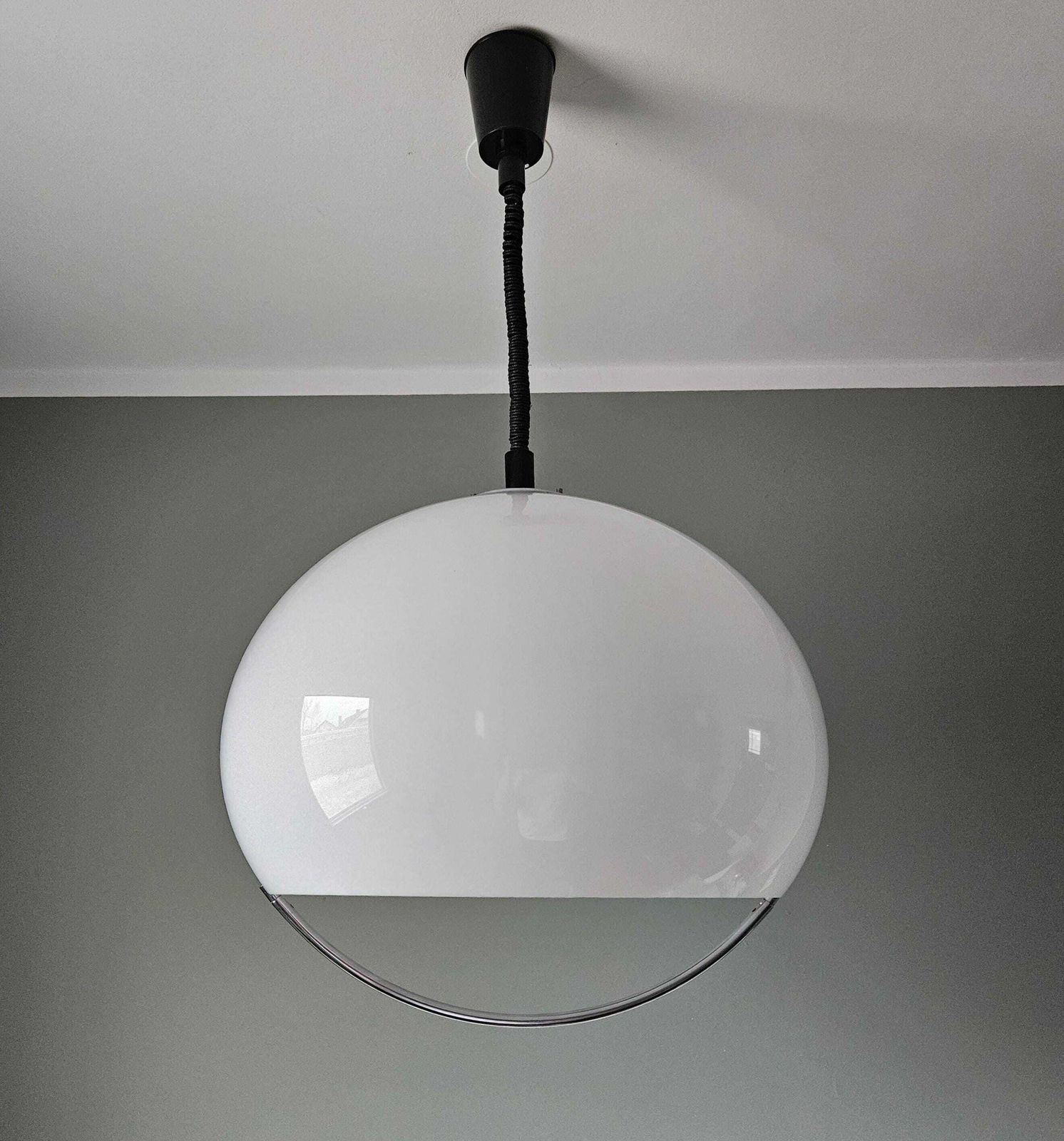 Iconic Xl 18" Vintage Meblo Guzzini Pendant Light Jolly By Luigi Massoni / Mid Century Hanging Lamp / Space Age Lamp / Retro Ceiling Light photo 520.0