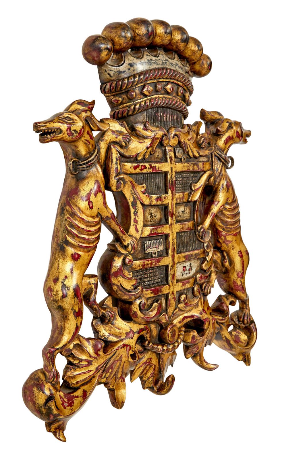 Decorative Greyhound Hand Carved Heraldic Coat Of Arms photo for sale