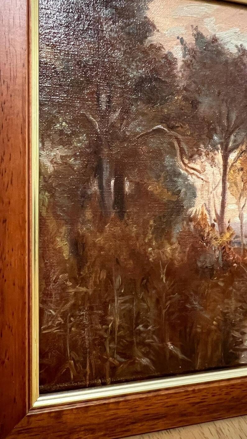 1920 Original Oil Painting By Charles Wray – Tranquil Landscape photo 195.0