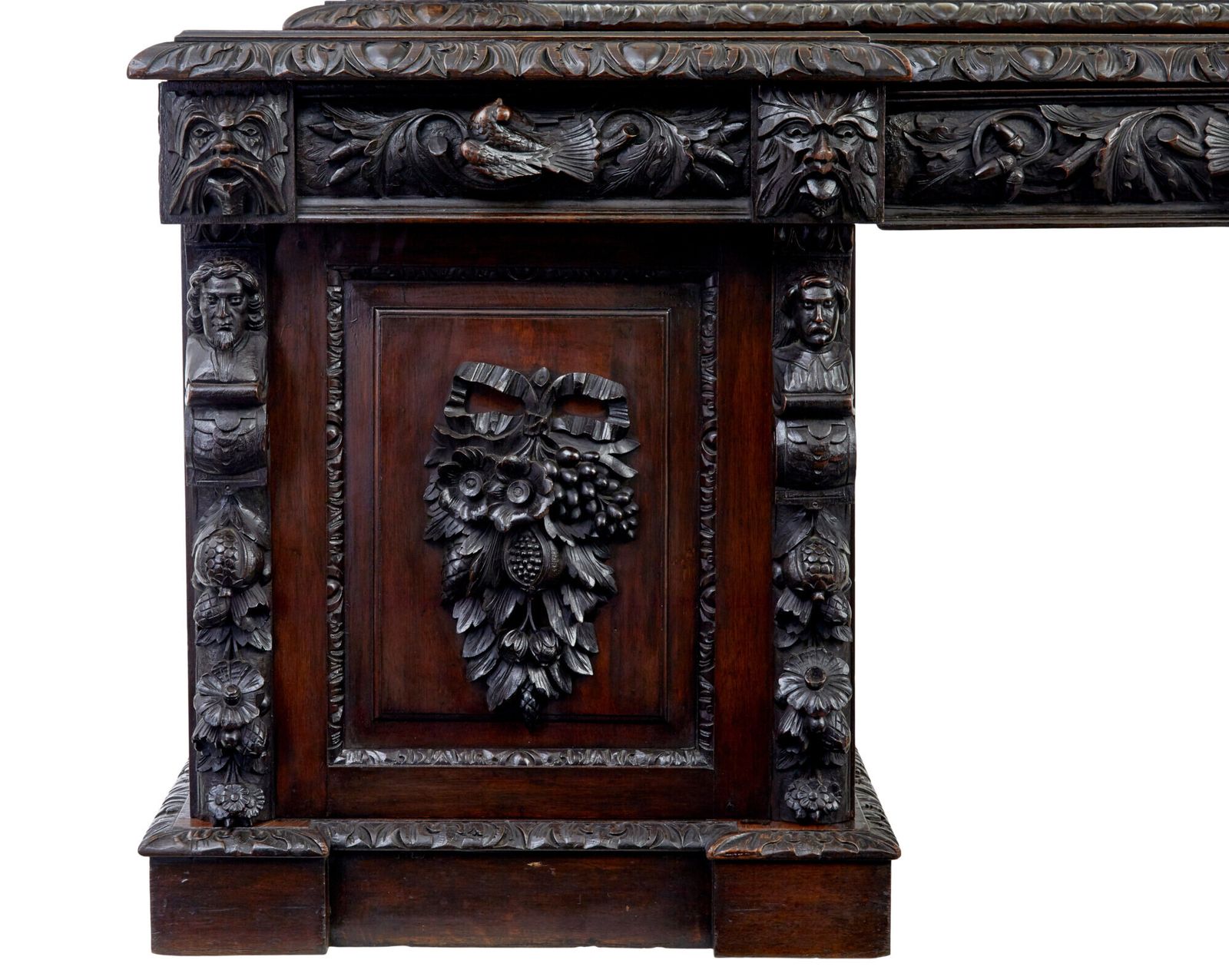 photo for sale 19th Century Carved Oak Mirrored Sideboard Of Grand Proportions