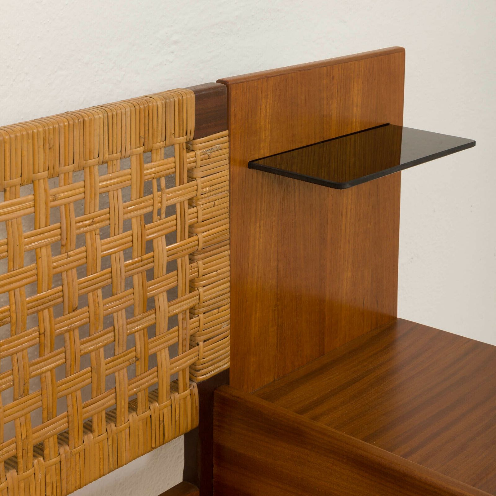 Hans J. Wegner Single Bed In Teak And Cane For Getama, Denmark, 1960s photo buy