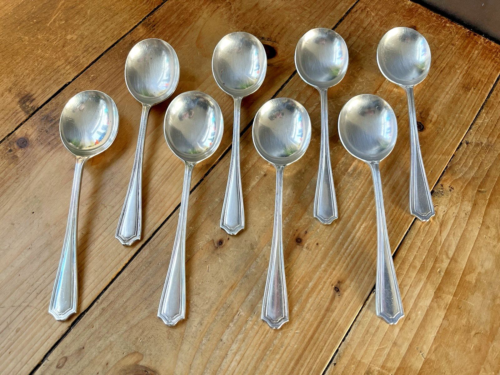 19 Piece Art Deco A1 Chester Ep Co Part Cutlery Set Plated Knifes Forks Spoons photo for sale