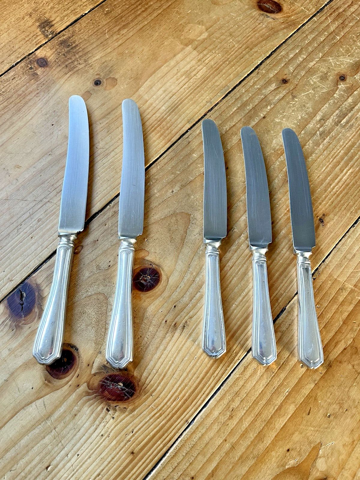 Home Decor 19 Piece Art Deco A1 Chester Ep Co Part Cutlery Set Plated Knifes Forks Spoons photo