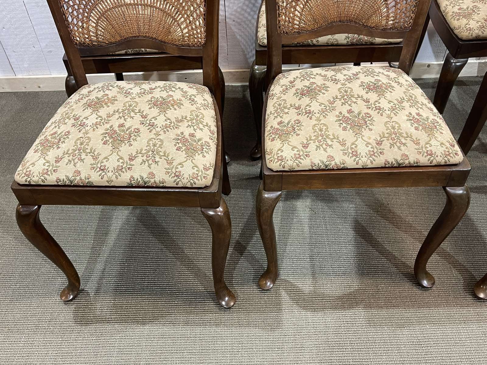 Set Of 6 English Walnut Chairs From The 1950s photo 900.0