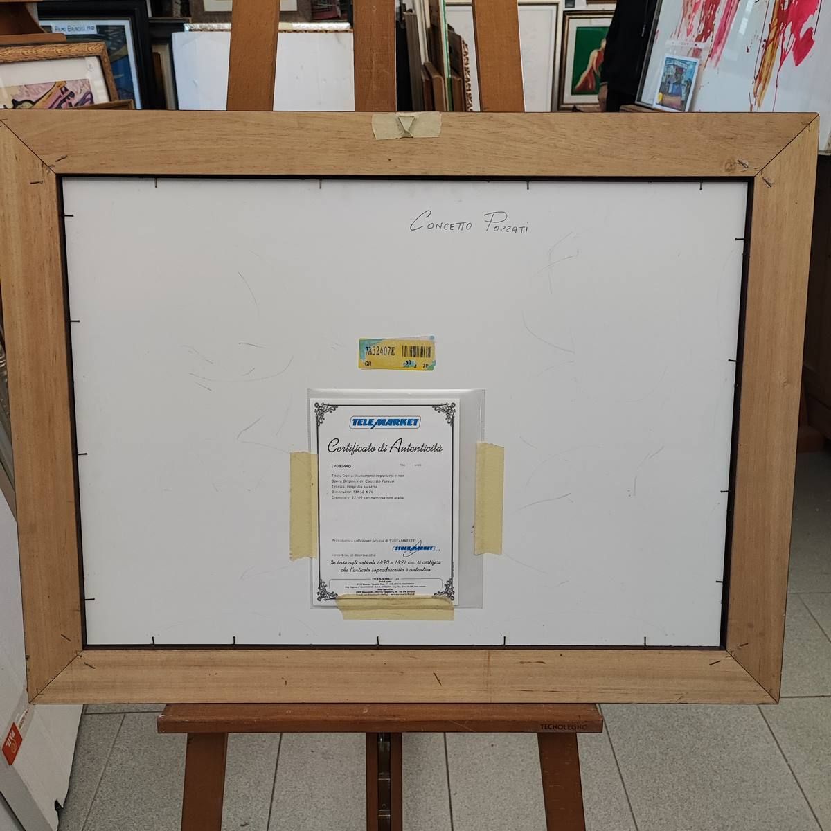 photo furniture Concetto Pozzati Lithograph 50 X 70 Cm